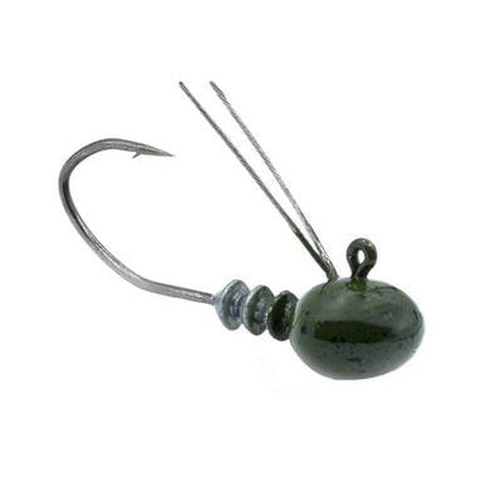 Divine Ned Rig Football Heads 4Pk Green Pumpkin 1/4oz 