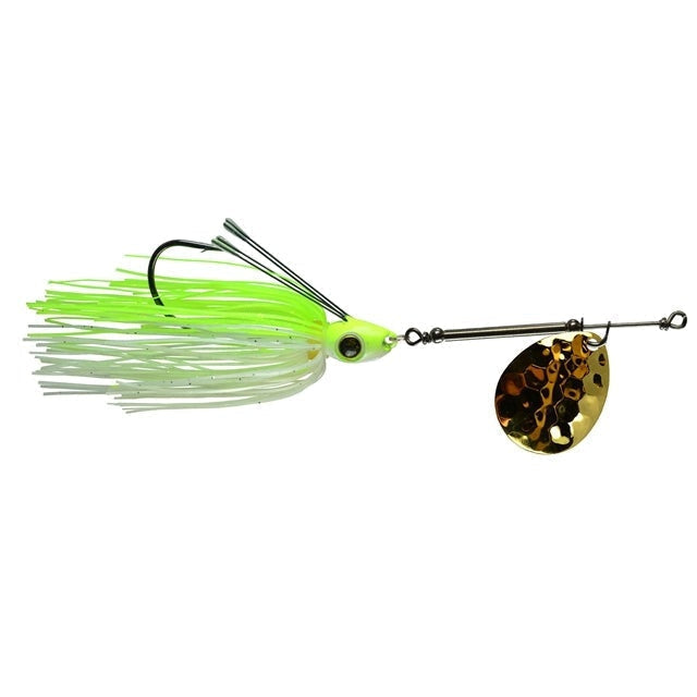 Picasso All-Terrain Weedless Inline Spinner Chart. White Gold 3/8 oz 
