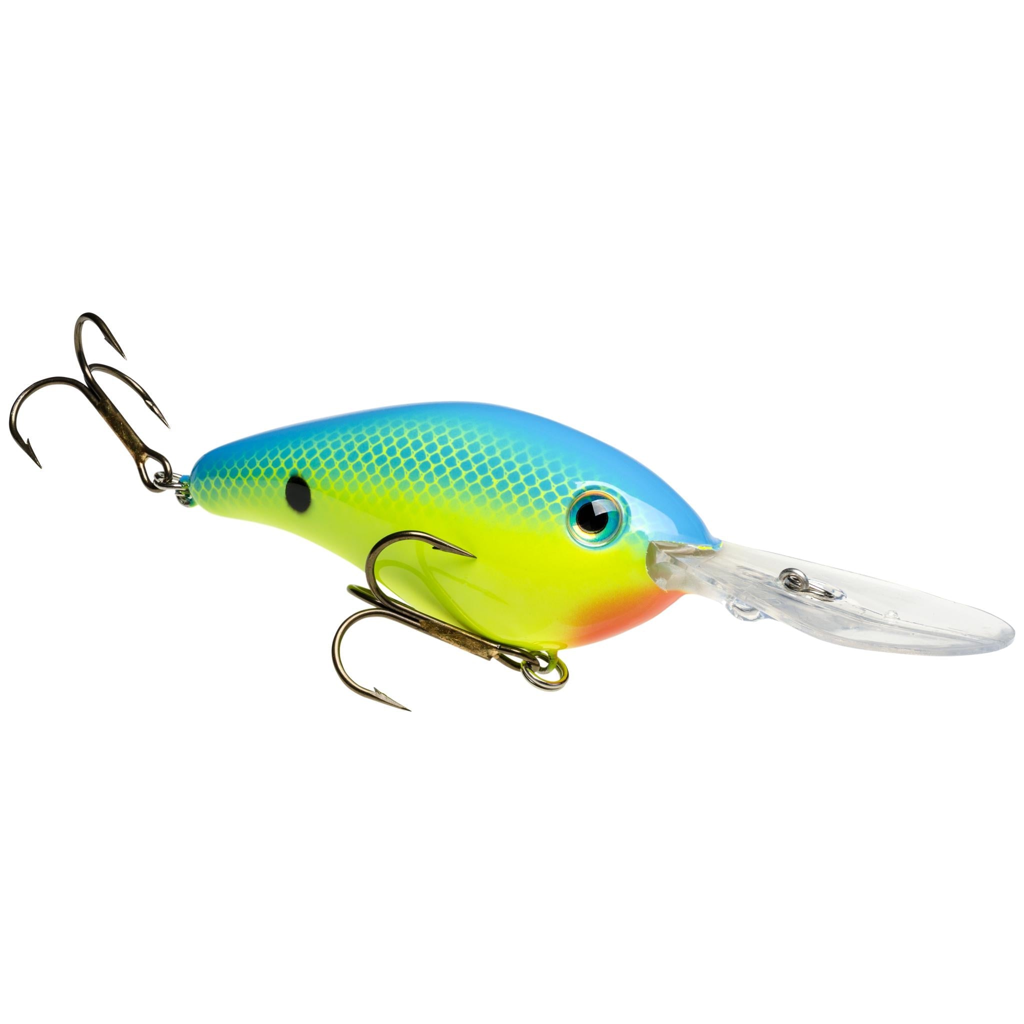 Strike King 6Xd Hard Knock-Powder Blue Back Chartreuse-