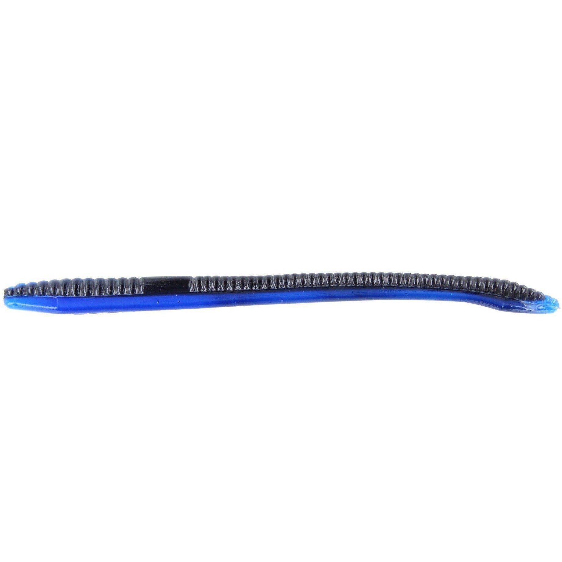 Zoom Finesse Worm 20pk-Black Blue Bruizer-