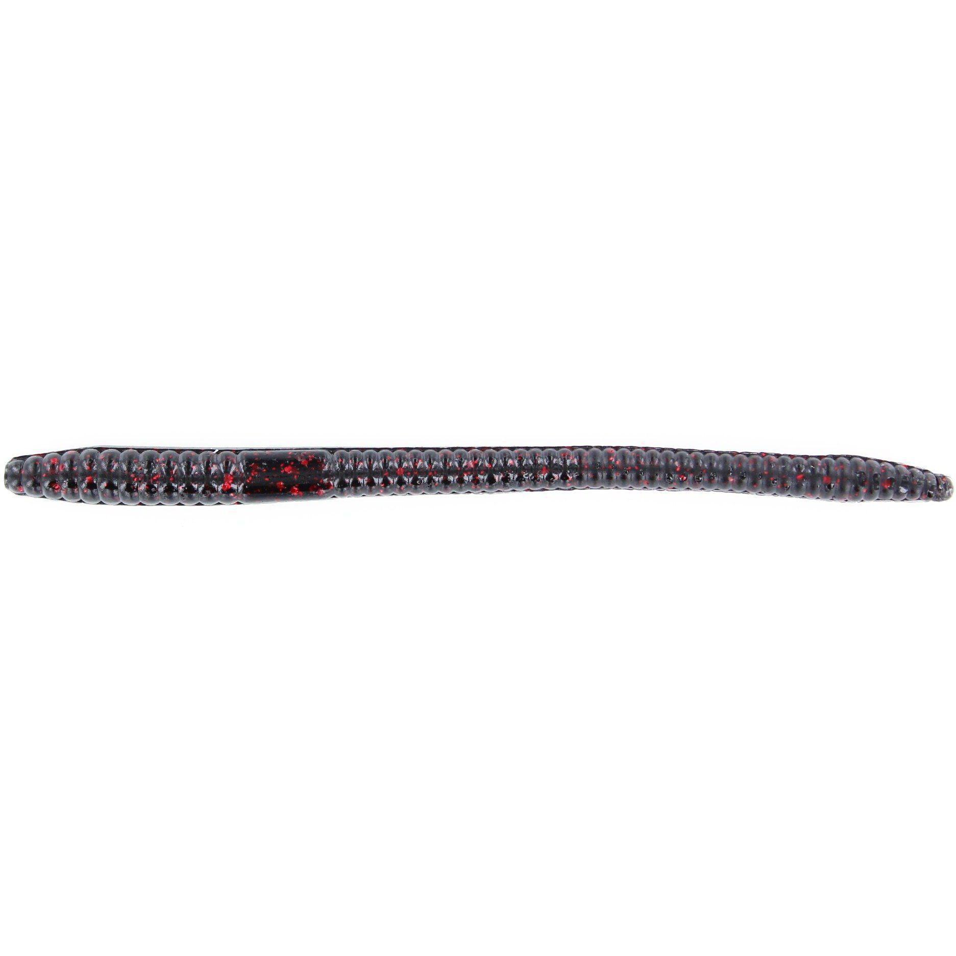 Zoom Finesse Worm 20pk-Black Red Glitter-